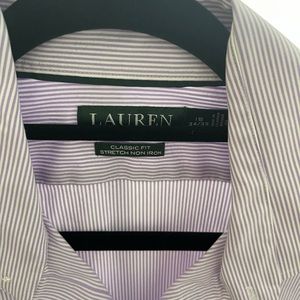 Ralph Lauren Purple Stripe button down 16.5 34/35